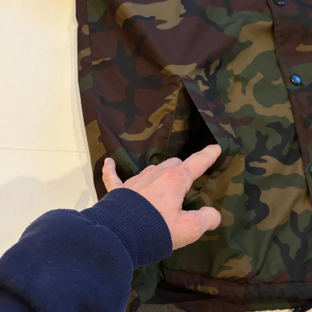 Vans Off The Wall Torrey Lined Windbreaker Mens Size Medium Camo Coaches Jacket